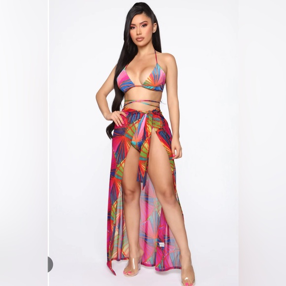 Fashion Nova Other - Fashion Nova St. Barts 3 piece Sunsuit/swimsuit bikini set